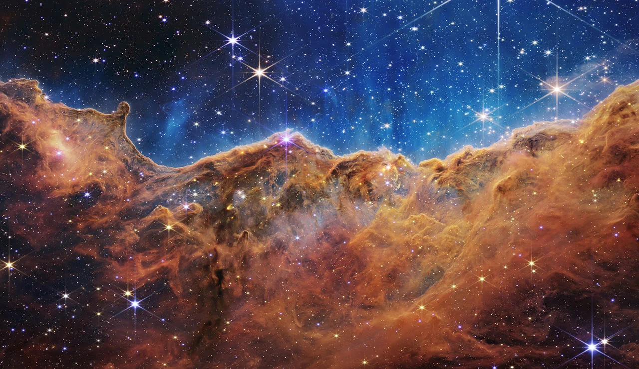 Webb Cosmic Cliffs infrared image